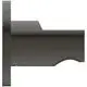 Wandhalter in runder Form in Grau für Handbrause, hergestellt von Ideal Standard, mit einer flachen Montageplatte und abgerundeten Kanten für eine nahtlose Integration in das Badezimmerdesign.